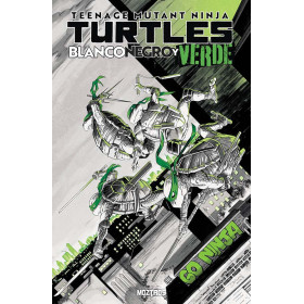 Teenage Mutant Ninja Turtles. Blanco negro y verde.