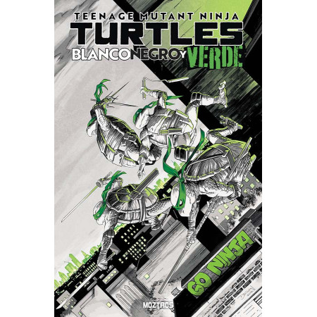 Teenage Mutant Ninja Turtles. Blanco negro y verde.